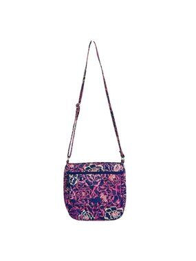 Vera Bradley Triple Zip Hipster Crossbody Katalina Pink Pattern Quilted Adjustab
